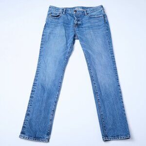Vintage Abercrombie Fitch Denim Jeans Mens 36x32 Skinny Button Fly y2k